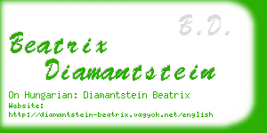 beatrix diamantstein business card